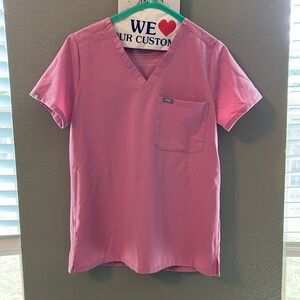 figs top scrub xs pink. Pre owned